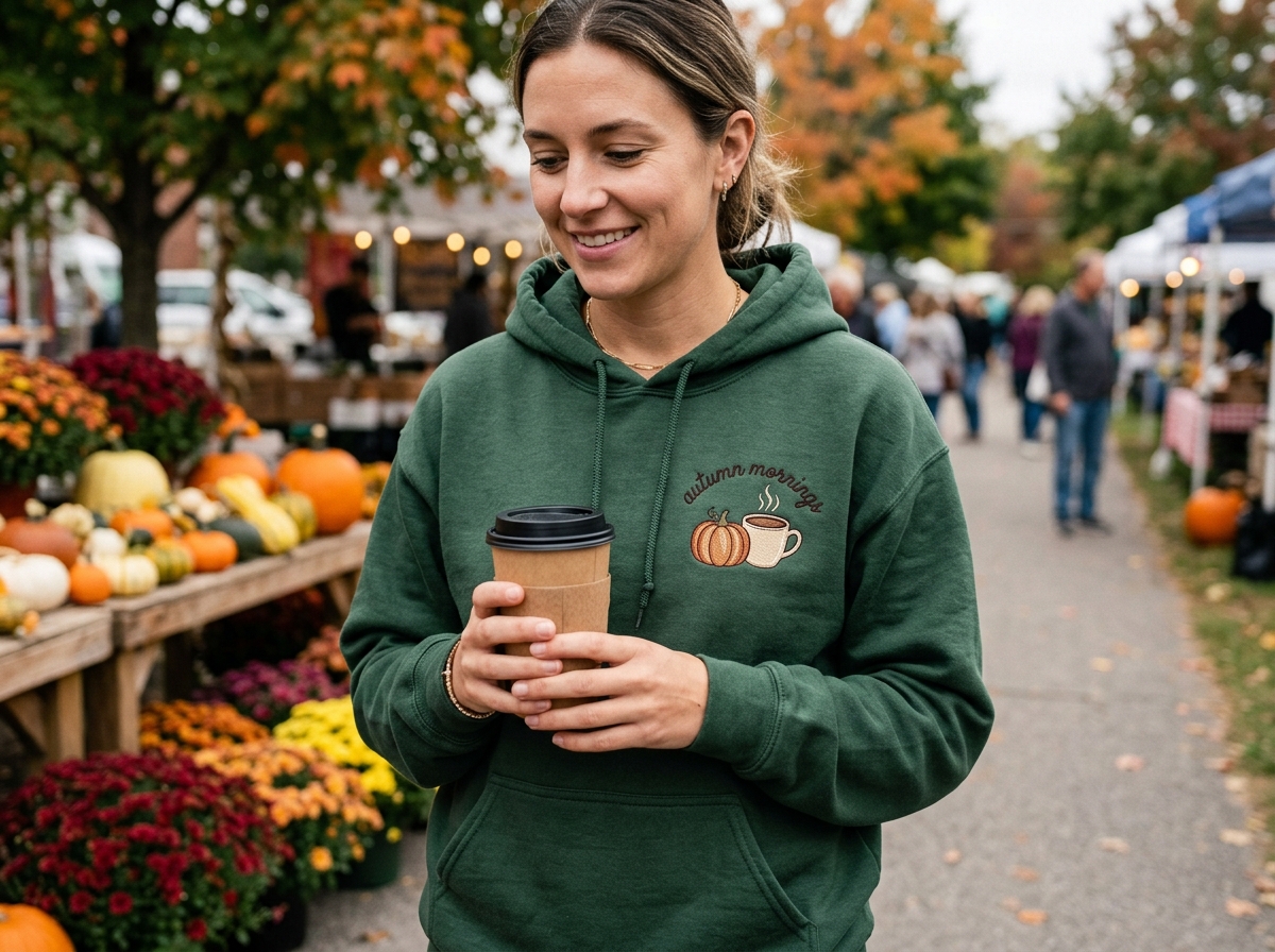 15 Fall Embroidered Sweatshirts Ideas That Feel Truly Special fall embroidered sweatshirts — in-use lifestyle photo