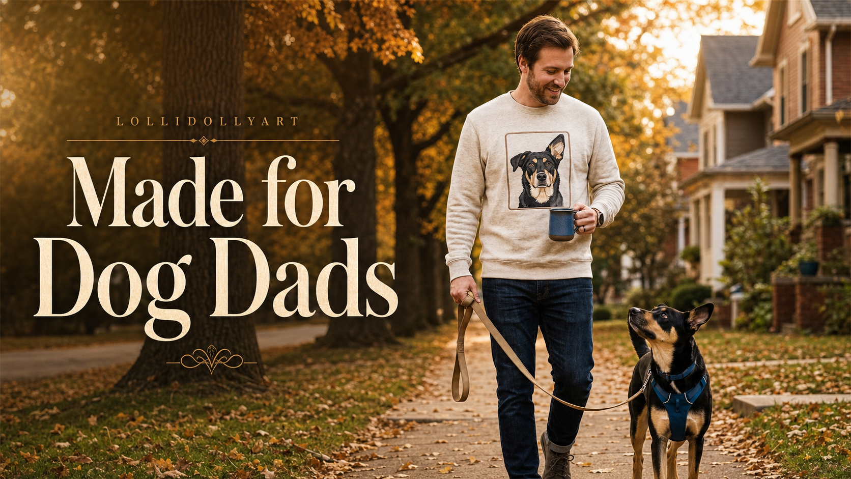 dog dad sweater — lifestyle scene