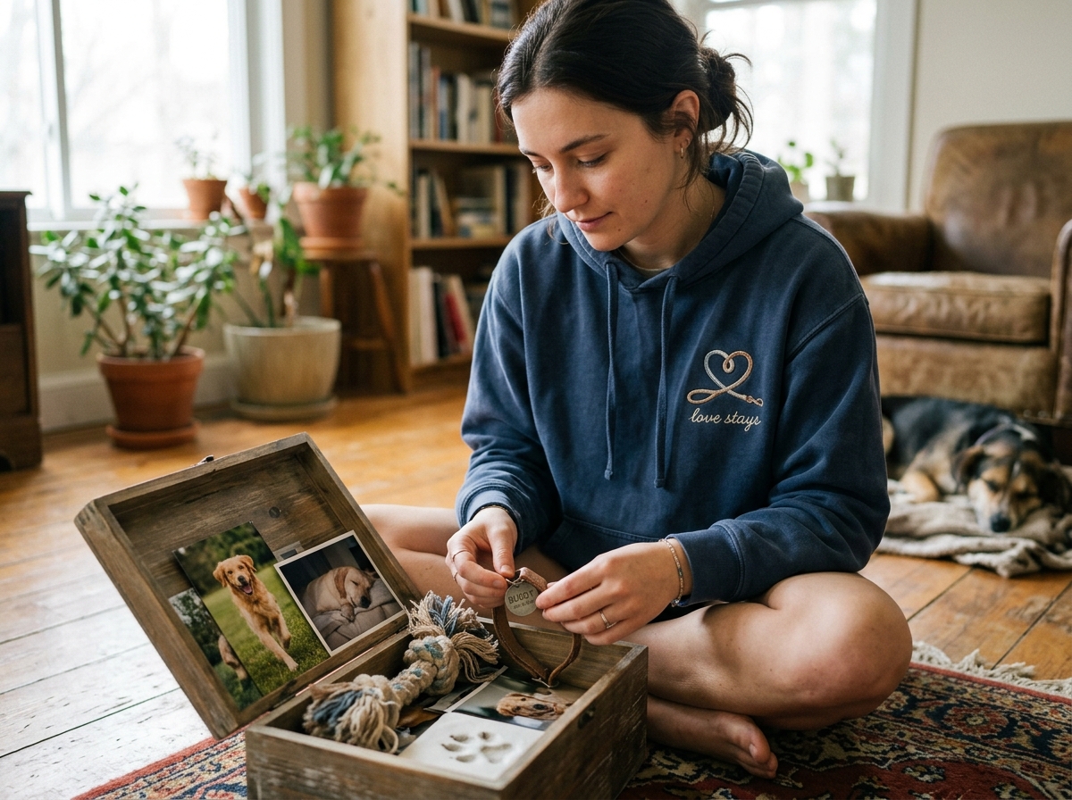 saying goodbye to pet — in-use lifestyle photo