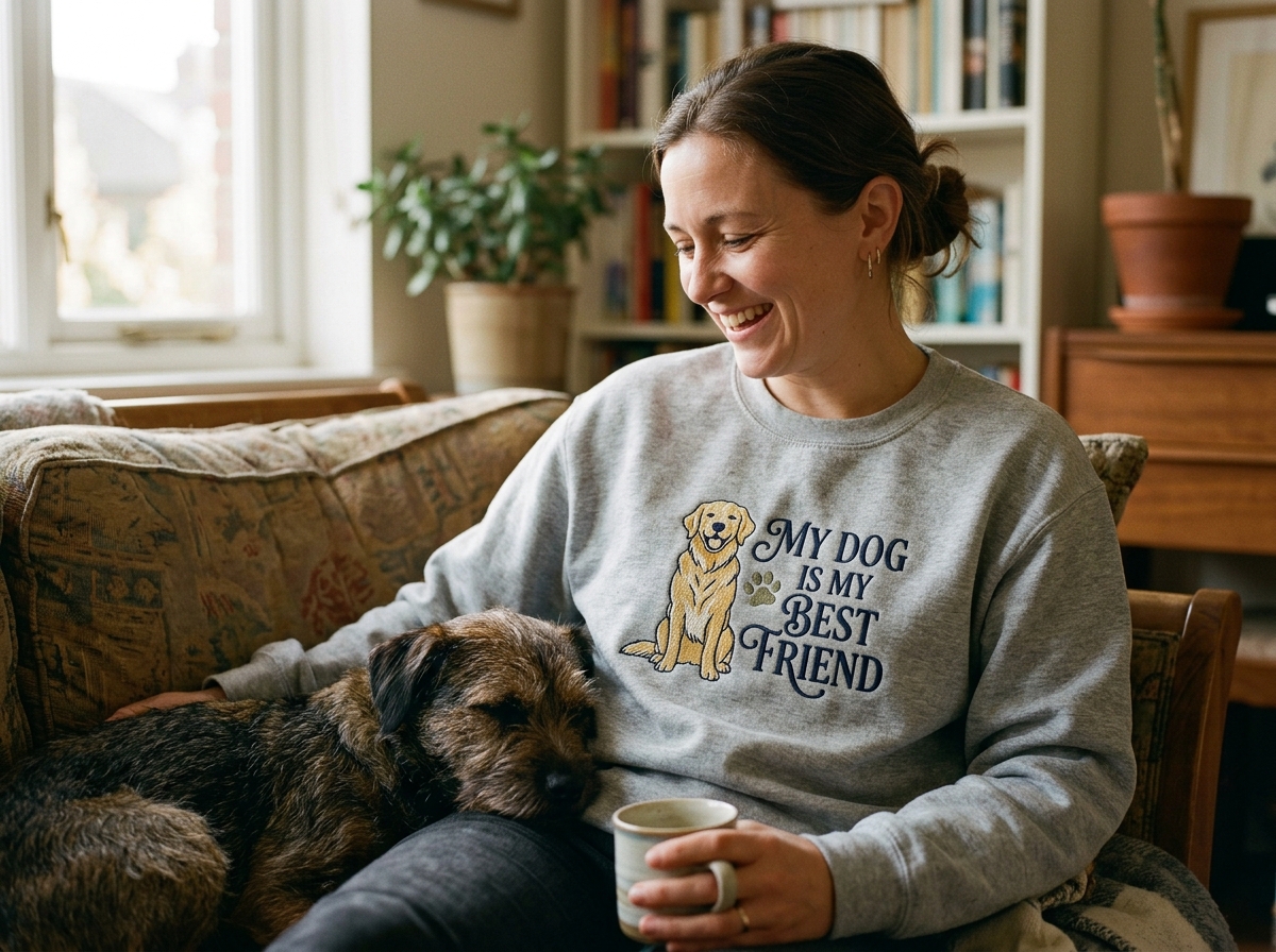 dog is my best friend quote — lifestyle photo